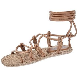 IZIA Damessandalen van leer, camel, 40 EU, kameel, 40 EU