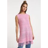 usha - FESTIVAL - Gebreide Jurk - Lichtroze - Mouwloos - Kort