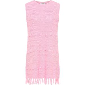 usha - FESTIVAL - Gebreide Jurk - Lichtroze - Mouwloos - Kort