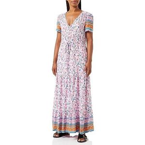 usha FESTIVAL Dames maxi-jurk met bloemenprint 15926602, roze meerkleurig, XL, Roze, meerkleurig., XL