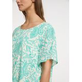 Zomerjurk - Viscose - Ronde Hals - Paisley Motief - Knielengte - Losse Pasvorm - Kwartmouw