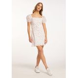 Mymo - Mini-jurk - Wit - Korte Mouwen