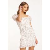 Mymo - Mini-jurk - Wit - Korte Mouwen