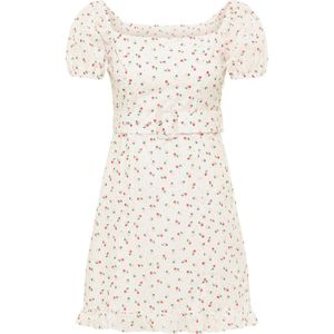 Mymo - Mini-jurk - Wit - Korte Mouwen