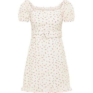 Mymo - Mini-jurk - Wit - Korte Mouwen