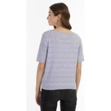 myMo - Gebreide Trui - Korte Mouwen - Lichtgrijs - Viscosemix