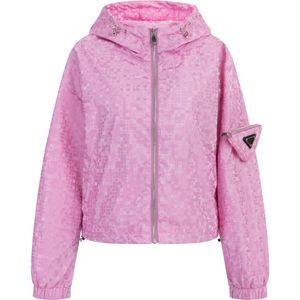 myMo - Overgangsjasje - Glanzend - Met Capuchon - Iriserende Grafische Print