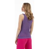 faina gebreide top met fantasiegaren