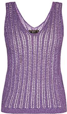 faina gebreide top met fantasiegaren