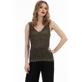 faina gebreide top met fantasiegaren