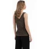 faina gebreide top met fantasiegaren