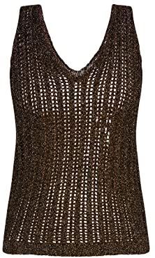 faina gebreide top met fantasiegaren