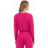 Faina - Blouseshirt - Fuchsia - Lange Mouw - V-hals