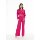 Faina - Blouseshirt - Fuchsia - Lange Mouw - V-hals