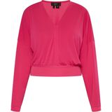 Faina - Blouseshirt - Fuchsia - Lange Mouw - V-hals