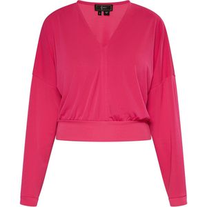 Faina - Blouseshirt - Fuchsia - Lange Mouw - V-hals