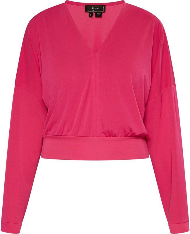 Faina - Blouseshirt - Fuchsia - Lange Mouw - V-hals