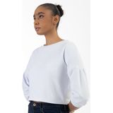 Mymo - Sweatshirt - Wit - Dames - Cropped Vorm - Zachte Katoenmix
