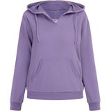 Mymo - Hoodie - Lila - Dames - Katoenmix - Casual Pasvorm