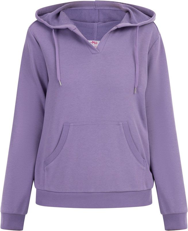Mymo - Hoodie - Lila - Dames - Katoenmix - Casual Pasvorm