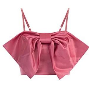 faina Haut pour femme avec nœud, Rose, XL