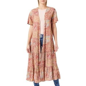 usha FESTIVAL Dames Kimono 15927049, Bordeaux Veelkleurig, S, bordeaux, meerkleurig, S