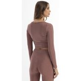 Faina - Jersey Crop Top - Oude Roos - Dames