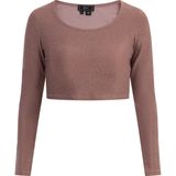 Faina - Jersey Crop Top - Oude Roos - Dames