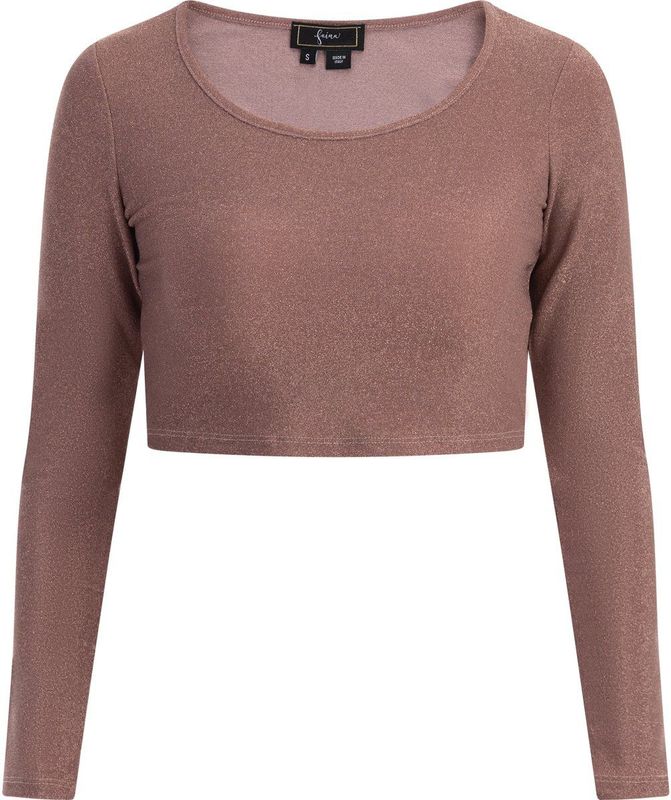 Faina - Jersey Crop Top - Oude Roos - Dames
