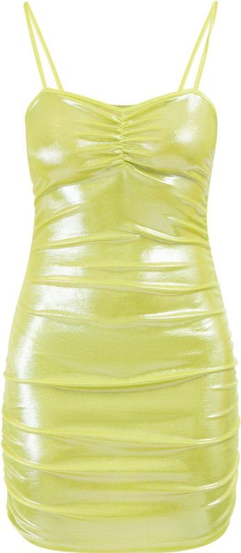 Faina - Jurk - Limoen - Cocktailjurken - Mouwloos - Slanke Pasvorm