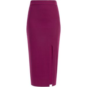 myMo - at night - Midi Rok - Geribde Jersey - Effen Ontwerp