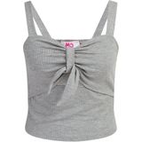 Mymo - Ribgebreide Top - Grijs Melange - Dames
