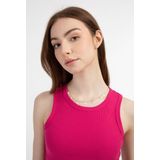 Mymo - Crop Top - Roze - Gebreide Tanktop