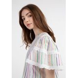 myMo - Blouse - Met Metallic Strepen