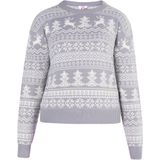 MYMO - Trui 'Biany' - Lichtgrijs - Ronde Hals - Lange Mouw