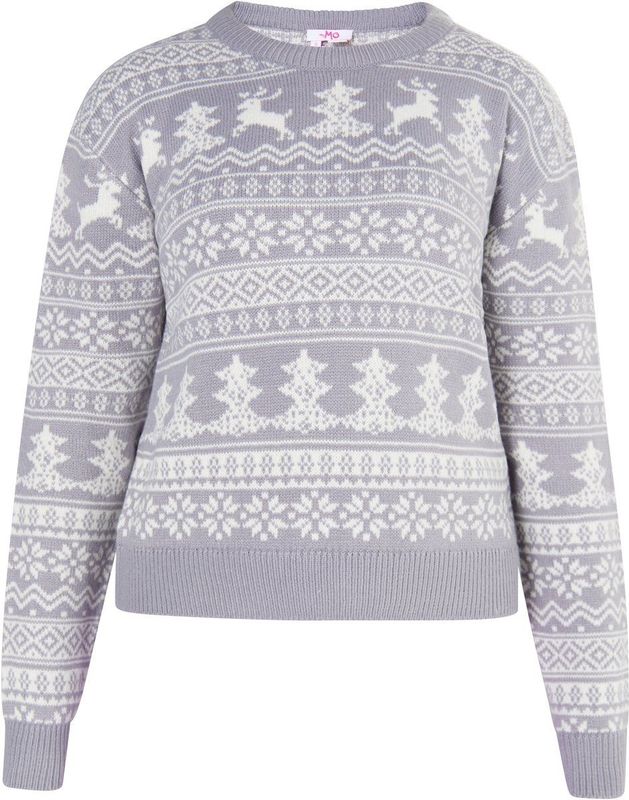 MYMO - Trui 'Biany' - Lichtgrijs - Ronde Hals - Lange Mouw