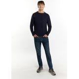 Mo - Jumper - Marine - Heren - Ronde Hals - Zacht Garen
