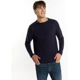 Mo - Jumper - Marine - Heren - Ronde Hals - Zacht Garen