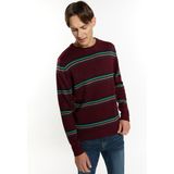 Mo - Jumper - Bordeaux - Gebreide Trui - Slim Fit - Ronde Hals