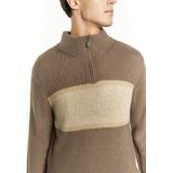 Mo - Grof Gebreide Trui - Olijf - Heren