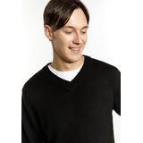 Mo - Jumper - Zwart - Heren - Ronde Hals - Geribde Manchetten