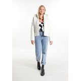 myMo - Gewatteerde Winterjas - Grijs - Met Hoge Opstaande Kraag