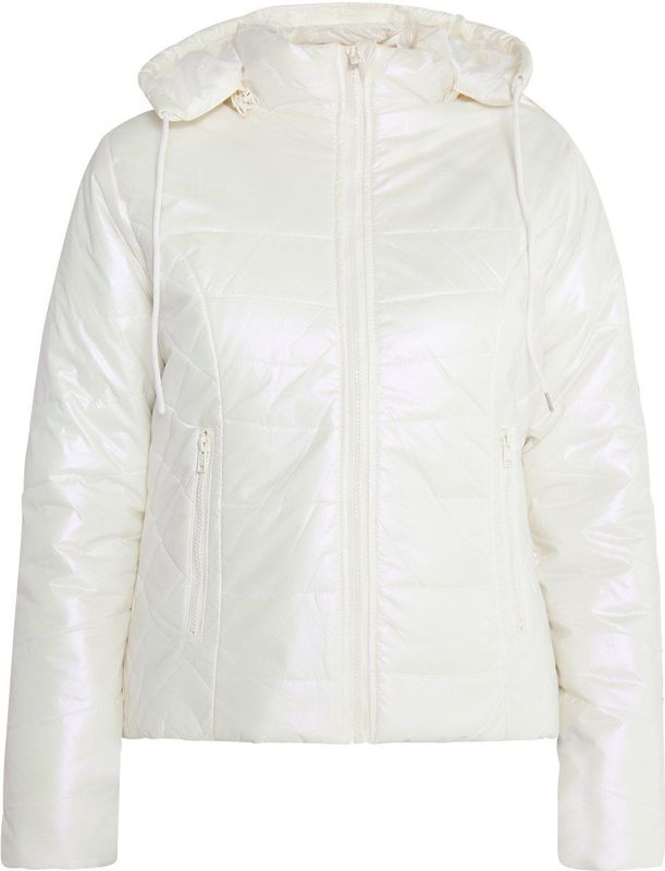 myMo - Gewatteerde Winterjas - Grijs - Met Hoge Opstaande Kraag