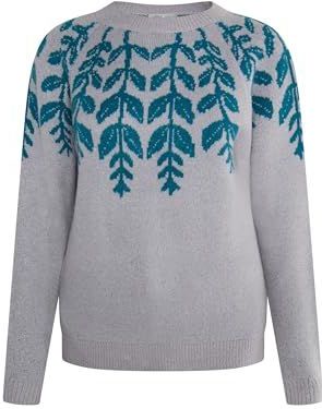 usha - Gebreide Trui - Gebloemd Intarsia-dessin