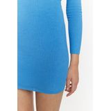 Mymo - Mini-gebreide Jurk - Hemelsblauw - Dames