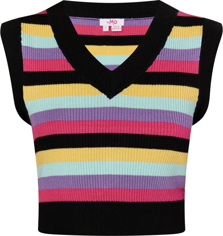 Mymo - Gebreide Trui - Zwart - Dames - Cropped Model