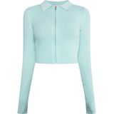 myMo - Kort Vest - Zwart - Viscosemix - Ribgebreide Look