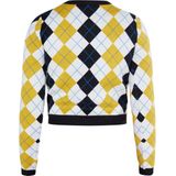 Mymo - Vest - Zwart - Dames - Viscosemix - Schots Argyle-patroon