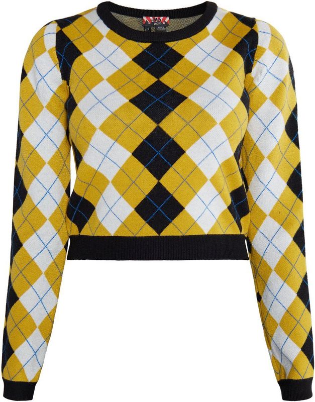 Mymo - Vest - Zwart - Dames - Viscosemix - Schots Argyle-patroon