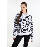 myMo - Gebreide Trui - Dierenpatroonmix - Zacht Franjegaren